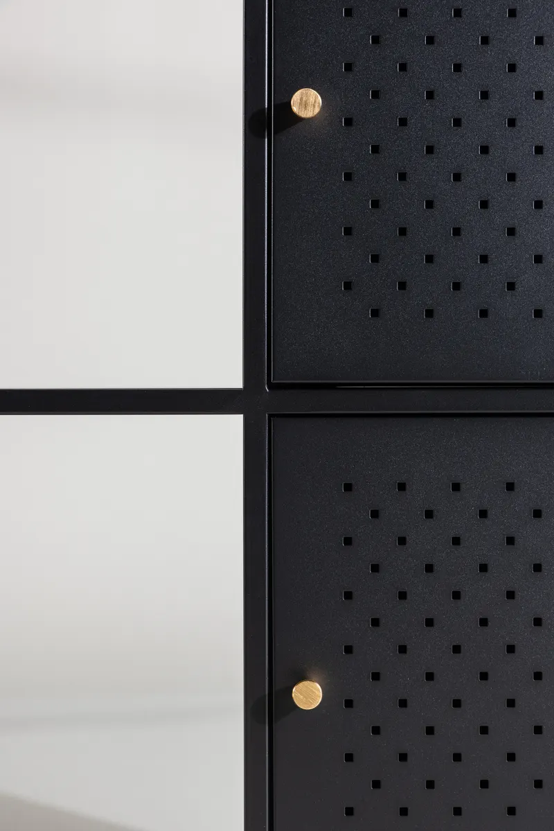 Salta schmales Sideboard aus Stahl, im Wohnraum, Ansicht 4
