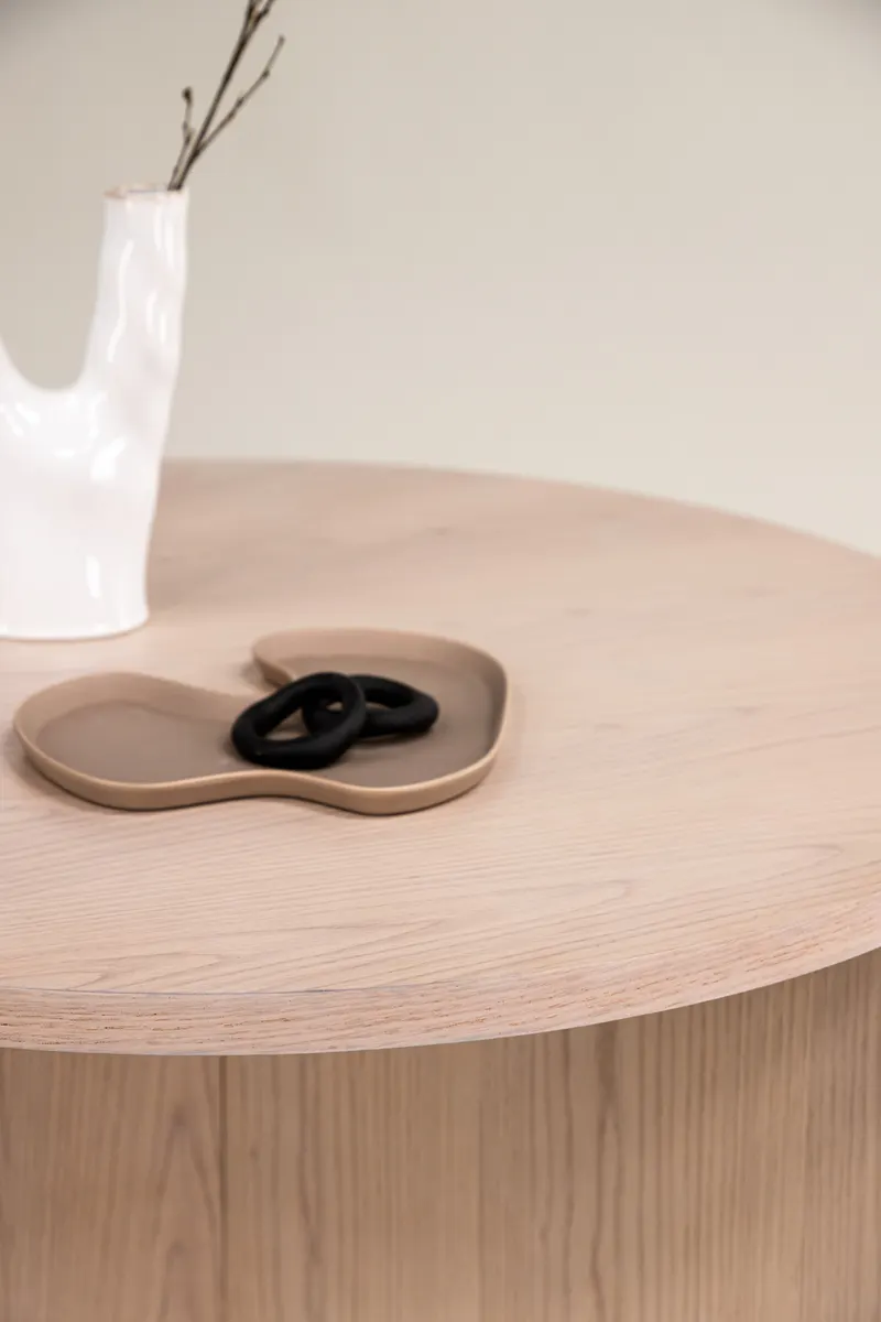 Saltö runder Couchtisch in Ø 65 cm, Whitewash, im Wohnraum, Ansicht 4
