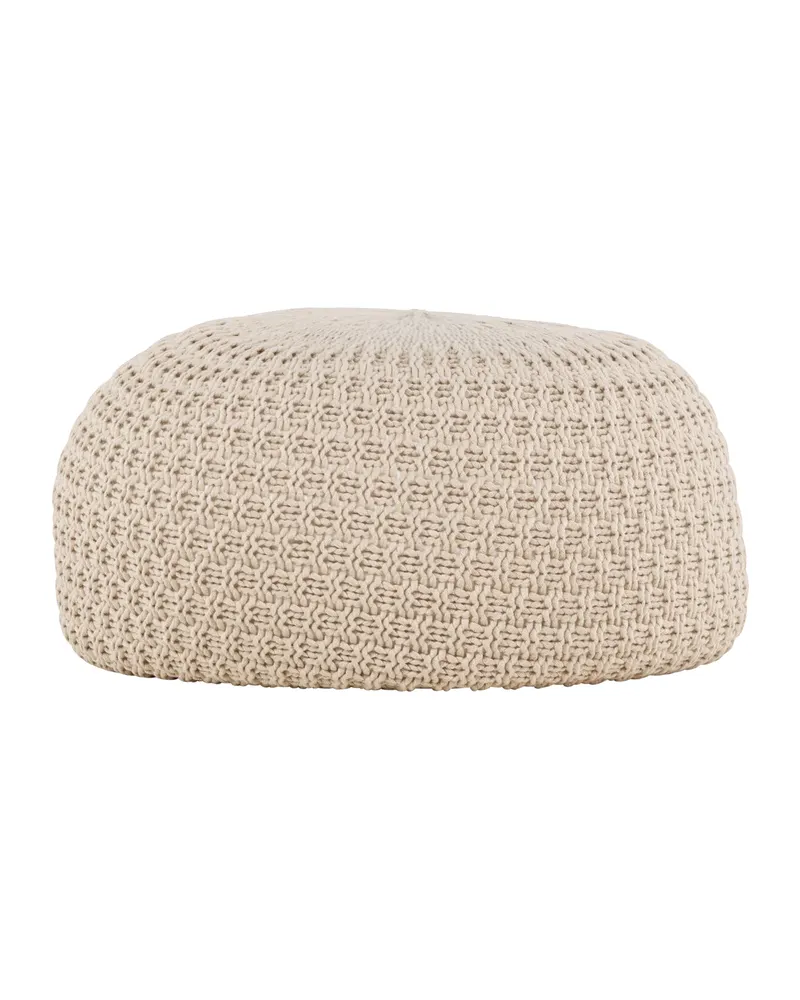 Sam runder Pouf mit feinem Muster in Ø 60 cm, Ansicht 2