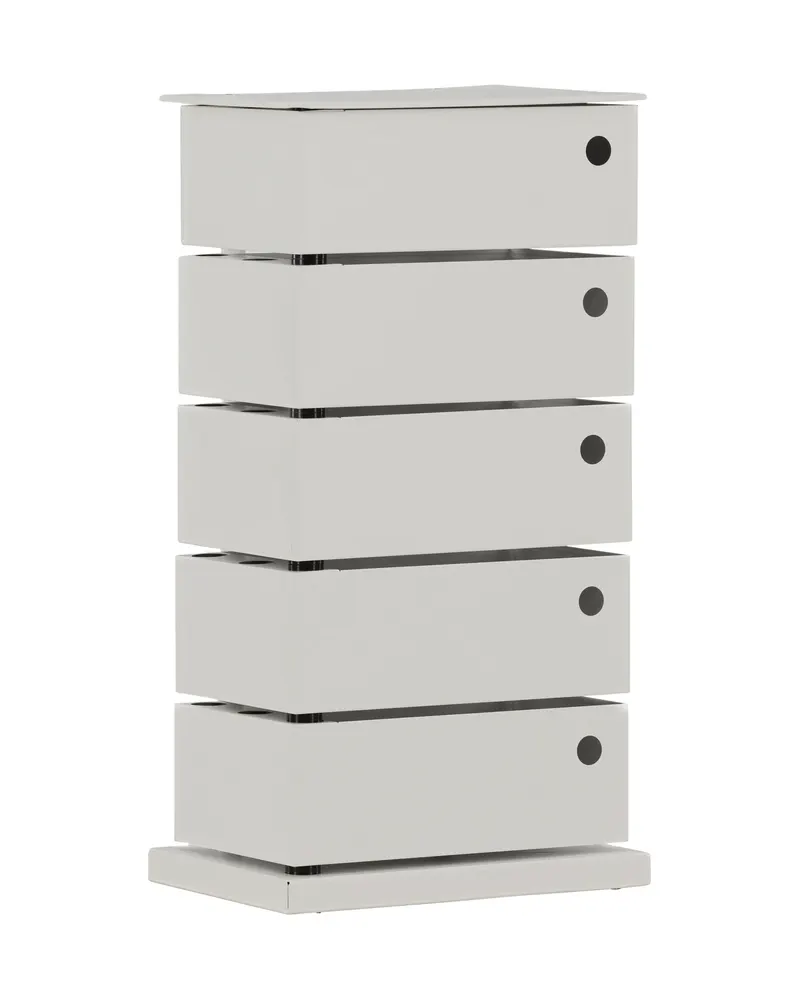 San Carlos schmale Kommode aus Stahl in Beige
