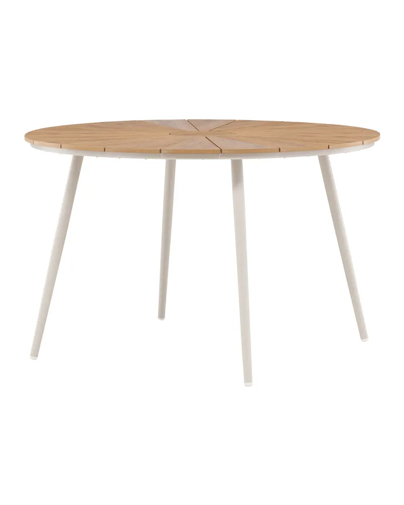 San Vito runder Gartentisch aus Aluminium in Natur, Gestell Beige, Ansicht 8