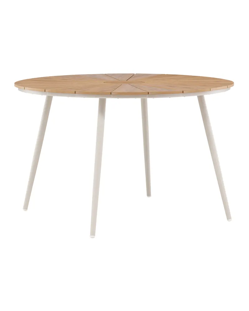 San Vito runder Gartentisch aus Aluminium in Natur, Gestell Beige, Ansicht 9