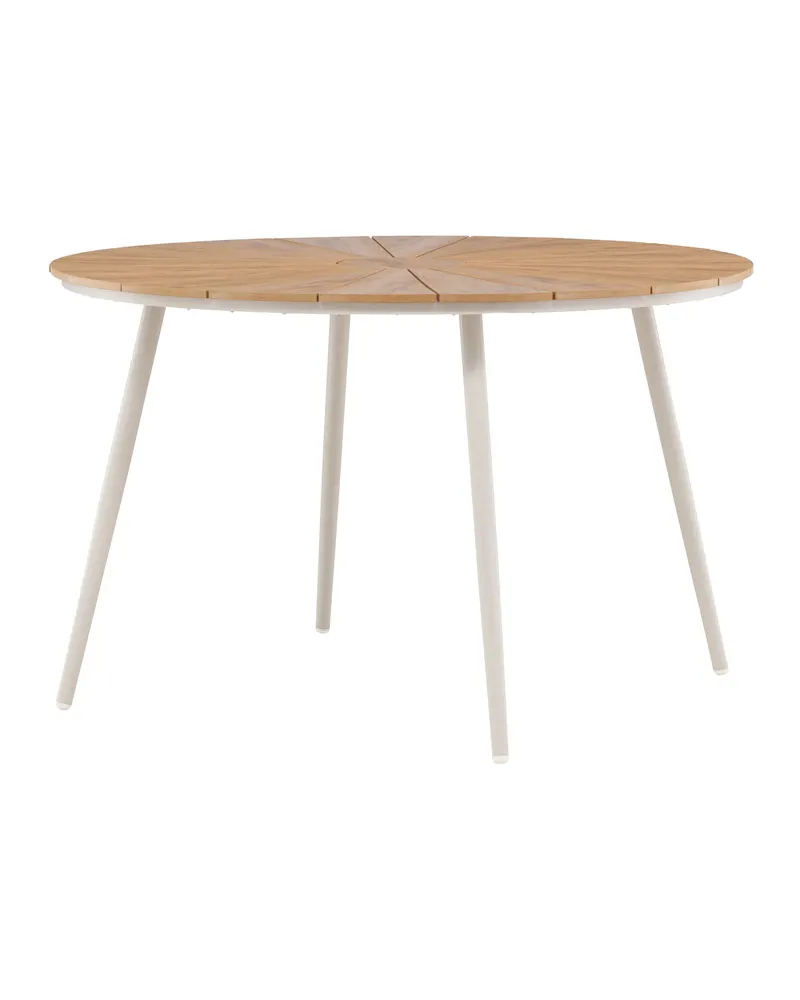 San Vito runder Gartentisch aus Aluminium in Natur, Gestell Beige, Ansicht 11