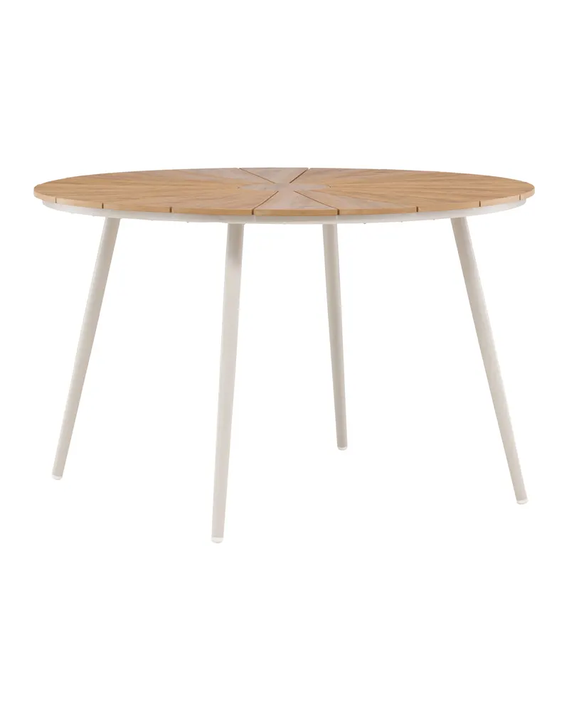 San Vito runder Gartentisch aus Aluminium in Natur, Gestell Beige, Ansicht 12