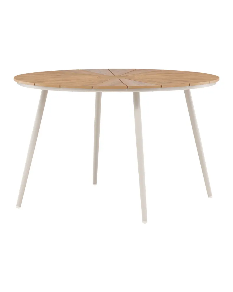 San Vito runder Gartentisch aus Aluminium in Natur, Gestell Beige, Ansicht 4