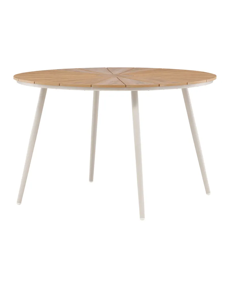San Vito runder Gartentisch aus Aluminium in Natur, Gestell Beige, Ansicht 5