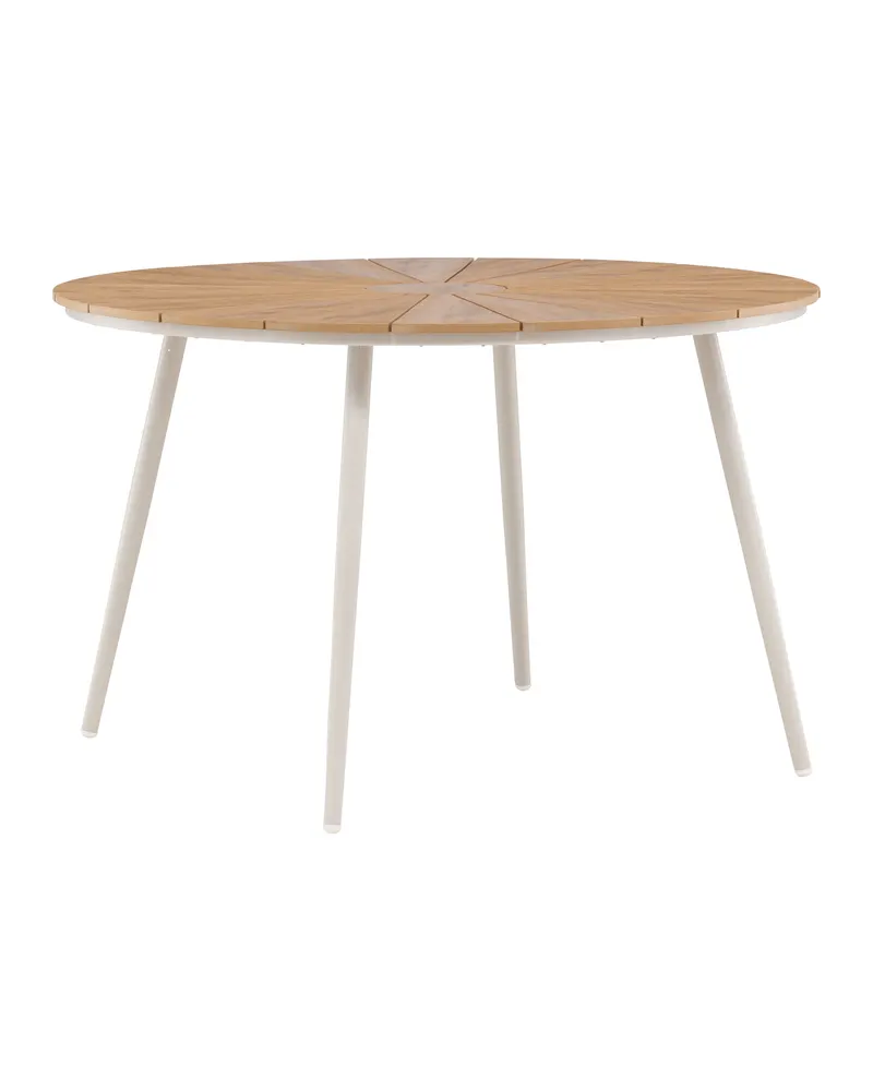 San Vito runder Gartentisch aus Aluminium in Natur, Gestell Beige, Ansicht 6