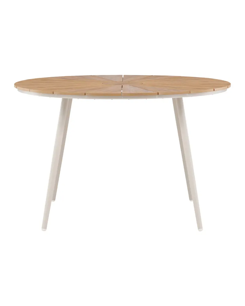 San Vito runder Gartentisch aus Aluminium in Natur, Gestell Beige, Ansicht 7