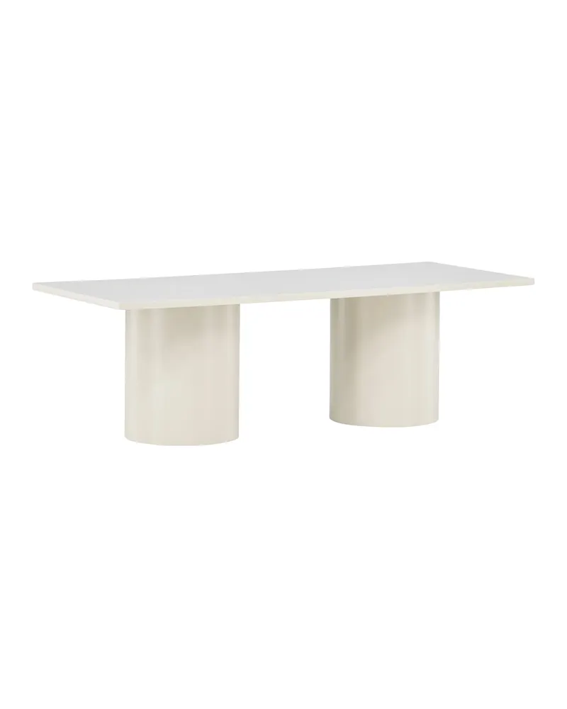Sandvika rechteckiger Couchtisch 120 × 50 cm auf zwei Zylinderfüßen