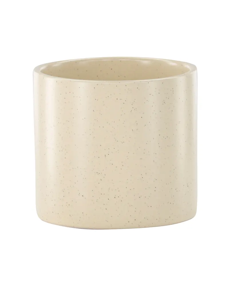 Sane zylindrischer Blumentopf aus Steinzeug in Ø 11 cm, Beige, Ansicht 1