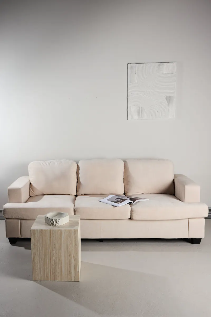 Sani Sofa aus Chenille, im Wohnraum, Ansicht 1
