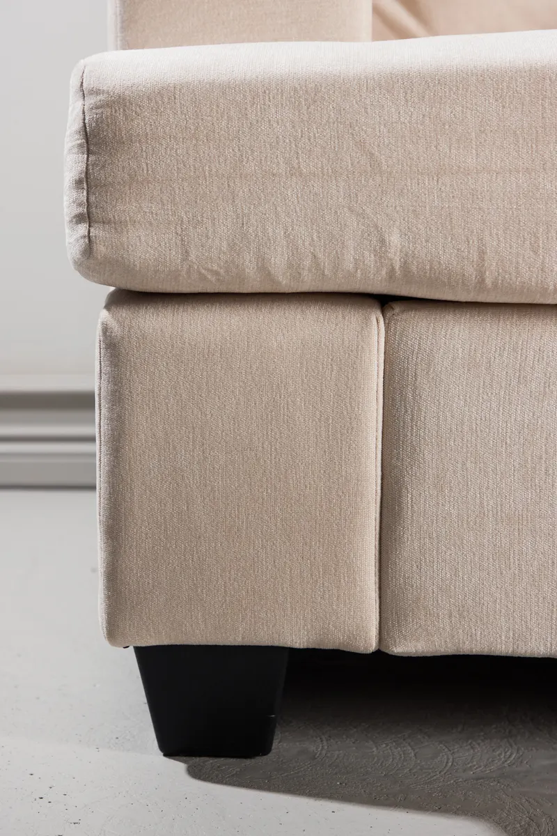 Sani Sofa aus Chenille, im Wohnraum, Ansicht 3