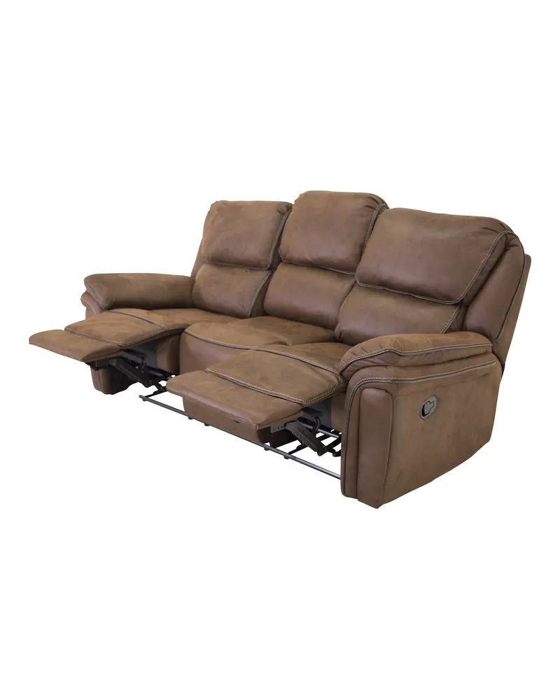 Saranda Sofa Modell 2: Ecksofa mit Liegefunktion oder 3-Sitzer, Braun, Gestell Schwarz