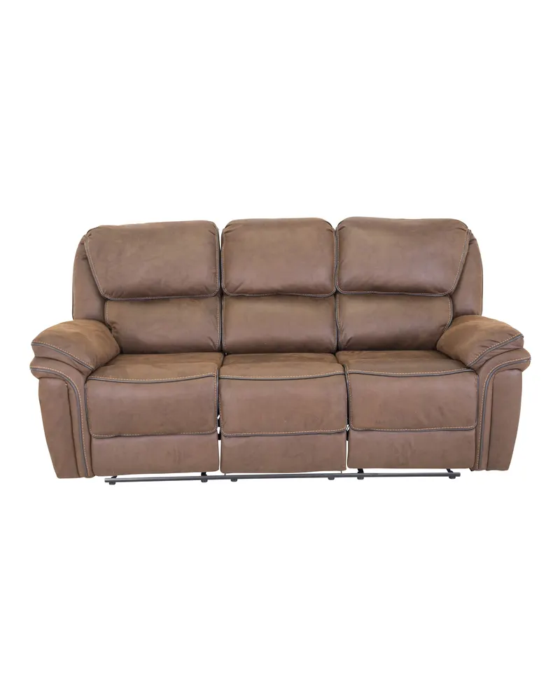 Saranda Sofa Modell 2 mit Liegefunktion in Braun, Gestell Schwarz, Ansicht 6