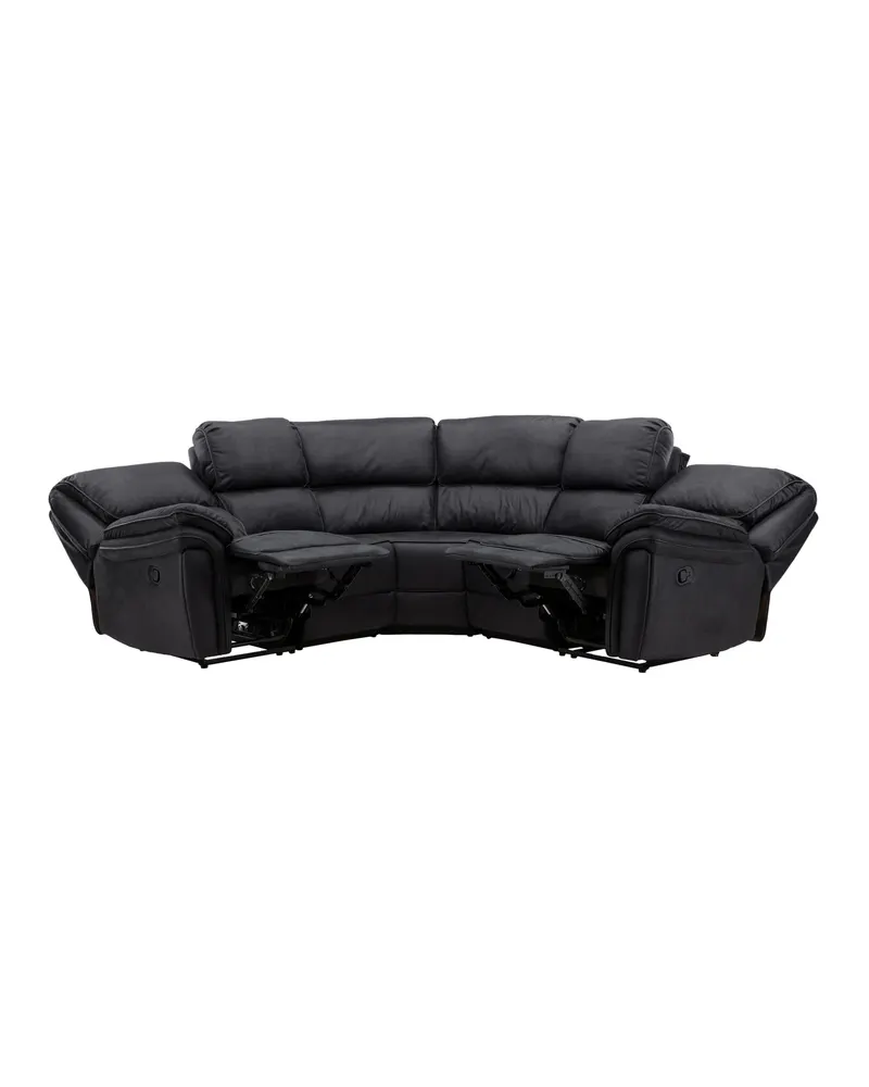 Saranda Sofa Modell 2 mit Liegefunktion in Schwarz, Ansicht 1