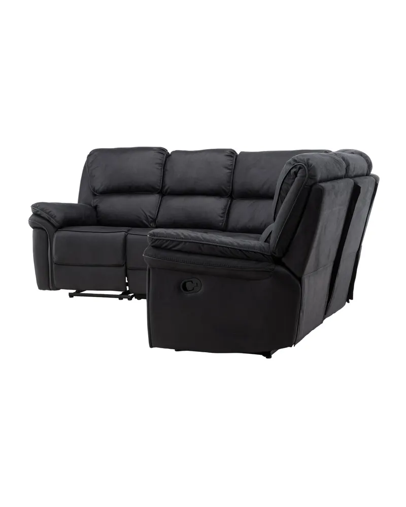 Saranda Sofa Modell 2 mit Liegefunktion in Schwarz, Ansicht 9