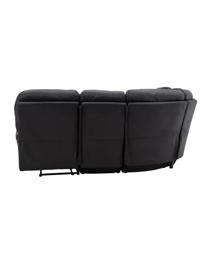 Saranda Sofa Modell 2 mit Liegefunktion in Schwarz, Ansicht 11