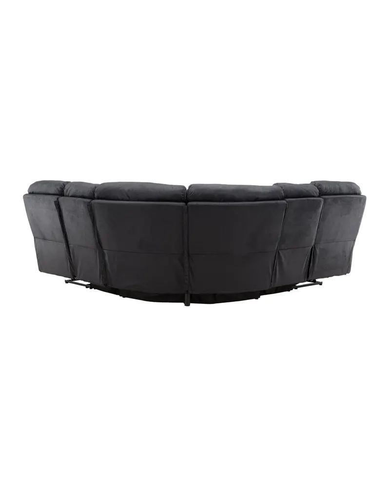 Saranda Sofa Modell 2 mit Liegefunktion in Schwarz, Ansicht 5