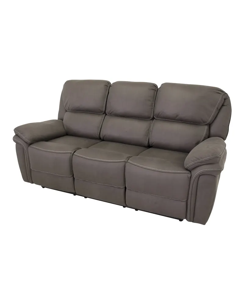 Saranda Sofa mit Liegefunktion als 3-Sitzer oder Ecksofa, Grau, Gestell Schwarz
