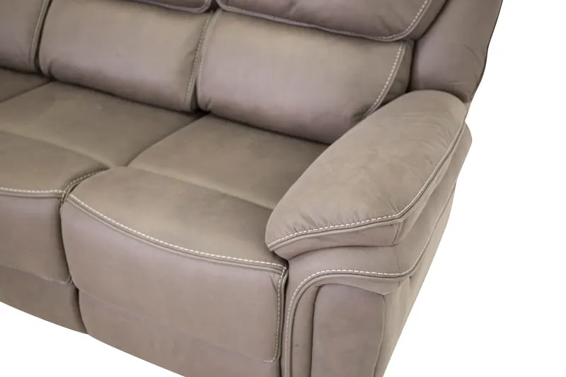 Saranda Sofa mit Liegefunktion in Grau, Gestell Schwarz, Ansicht 3