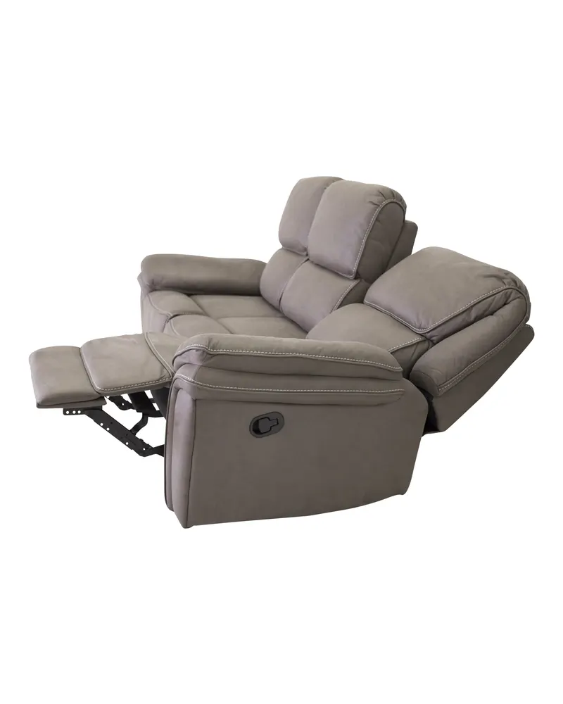 Saranda Sofa mit Liegefunktion in Grau, Gestell Schwarz, Ansicht 4