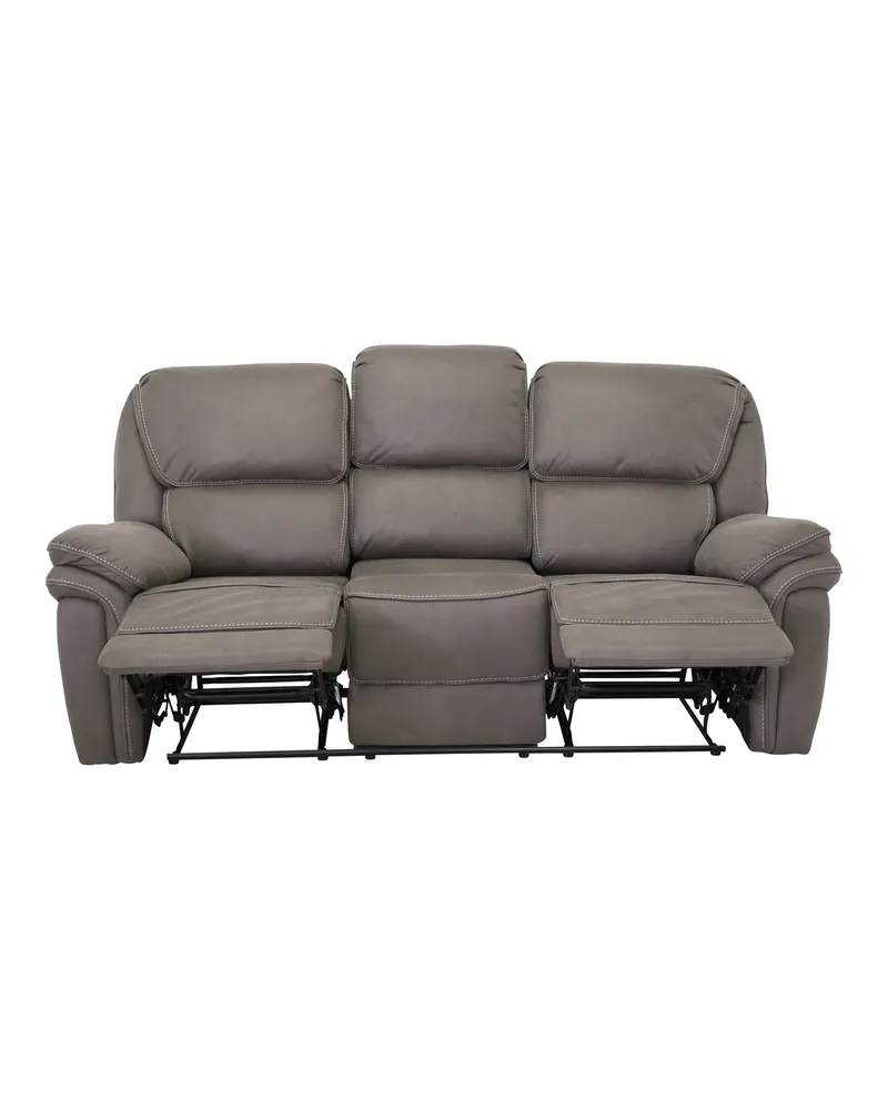 Saranda Sofa mit Liegefunktion in Grau, Gestell Schwarz, Ansicht 5