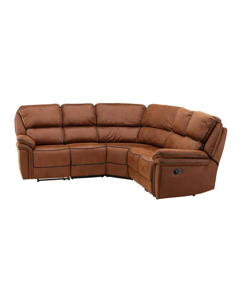 Saranda Sofa mit Liegefunktion in Braun, Gestell Schwarz, Ansicht 7