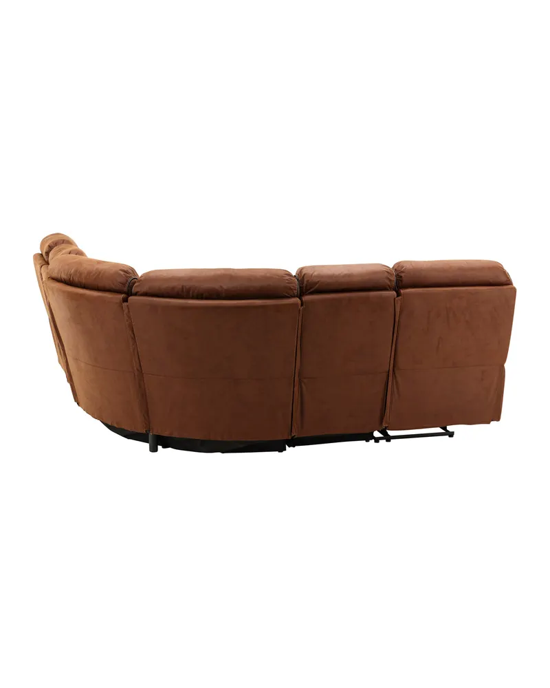 Saranda Sofa mit Liegefunktion in Braun, Gestell Schwarz, Ansicht 11