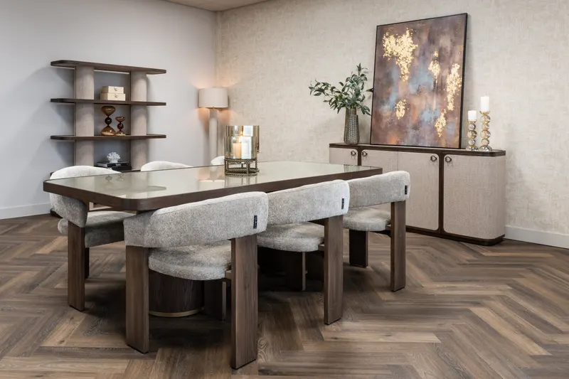 Schrank Willox, Beige von Richmond Interiors, Wohnbeispiel 11, im Wohnraum