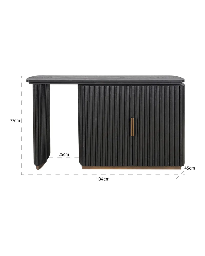 Schreibtisch Cambon, Dunkles Kaffeebraun von Richmond Interiors, Produktansicht 11