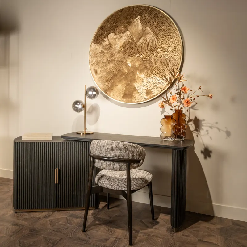 Schreibtisch Cambon, Dunkles Kaffeebraun von Richmond Interiors, Wohnbeispiel 15, im Wohnraum