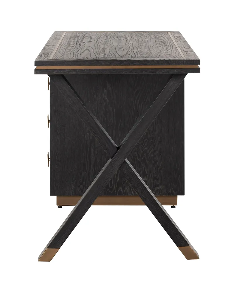 Schreibtisch Hunter, Black rustic von Richmond Interiors, Produktansicht 4