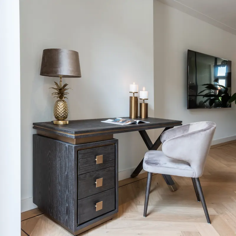 Schreibtisch Hunter, Black rustic von Richmond Interiors, Wohnbeispiel 5, im Wohnraum