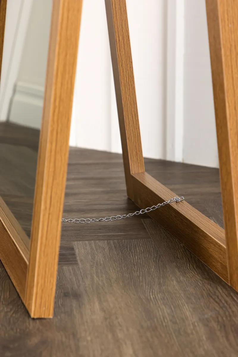 Sebring Ganzkörperspiegel, rechteckig gerahmt in 40 × 170 × 55 cm, Walnuss, im Wohnraum, Ansicht 3