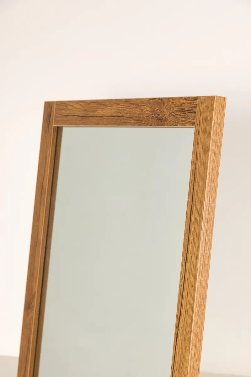 Sebring Ganzkörperspiegel, rechteckig gerahmt in 40 × 170 × 55 cm, Walnuss, im Wohnraum, Ansicht 4