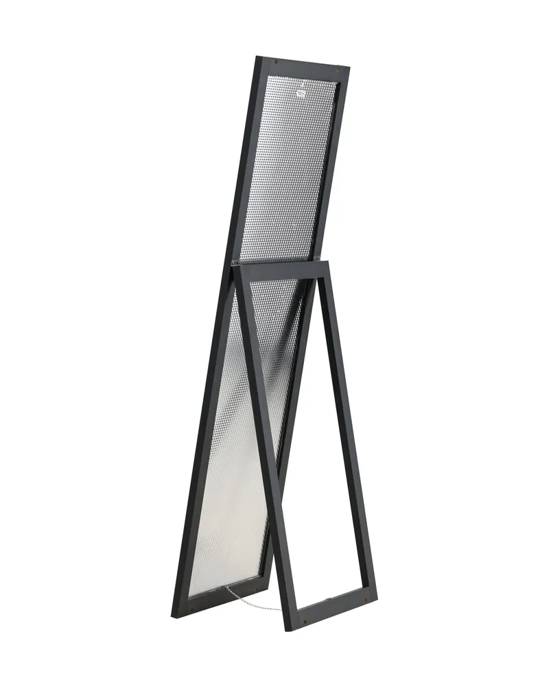Sebring Ganzkörperspiegel, rechteckig gerahmt in 39 × 170 × 55 cm, Schwarz, Ansicht 7