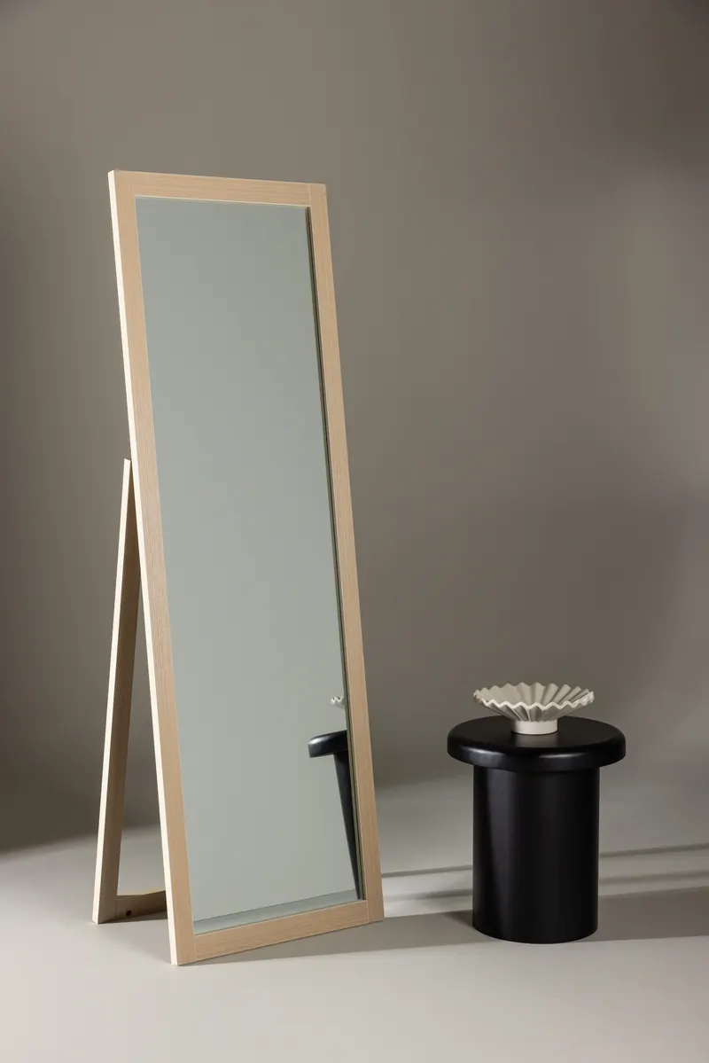 Sebring Ganzkörperspiegel, rechteckig gerahmt in 39 × 170 × 55 cm, Whitewash, im Wohnraum, Ansicht 1
