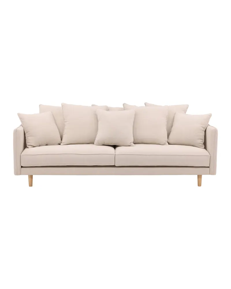 Segelskären Sofa in Beige mit Kissenreihen und abnehmbarem Bezug