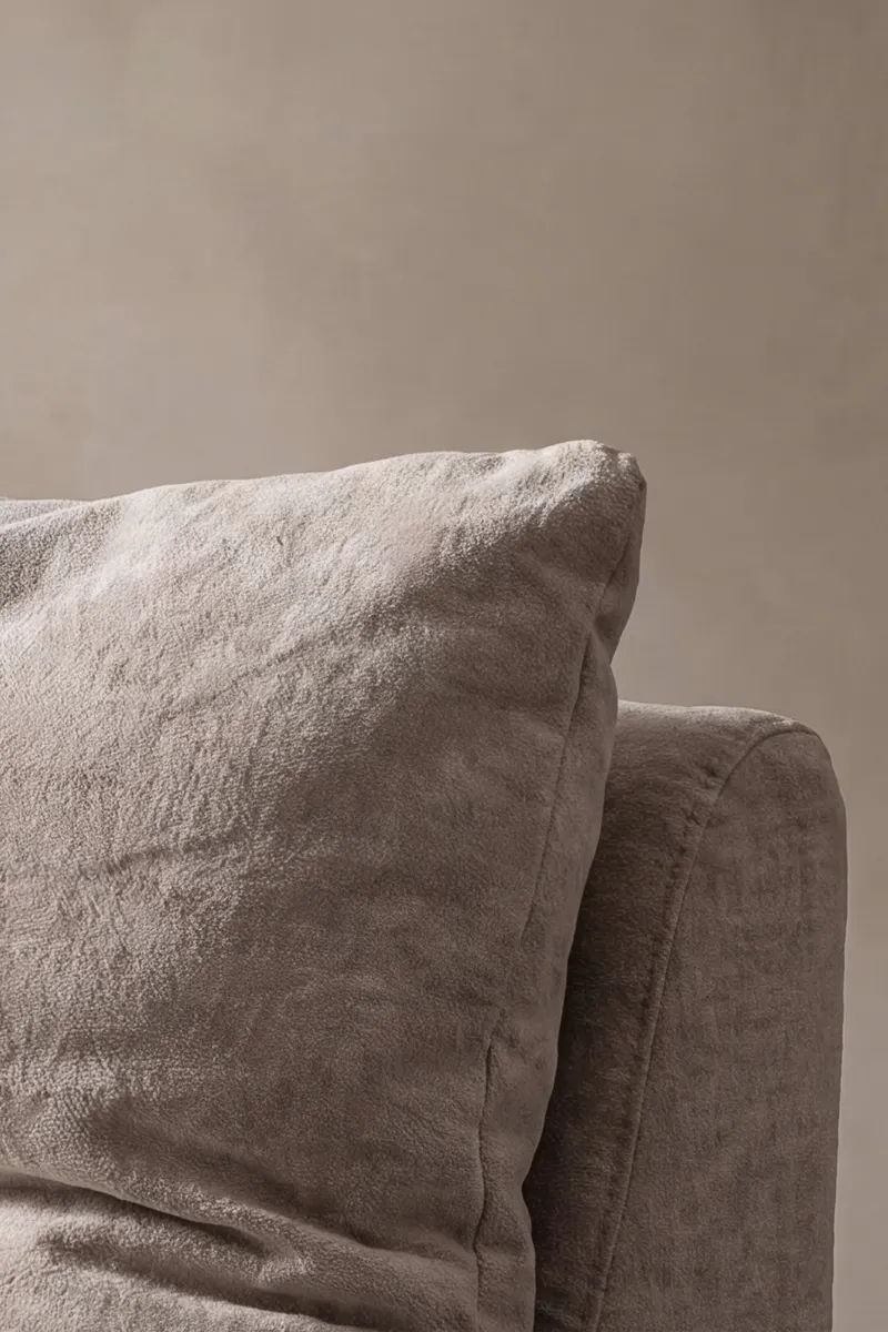 Selar Loungesessel ohne Armlehnen in Weiß, Polyester in Leinenoptik, im Wohnraum, Ansicht 4