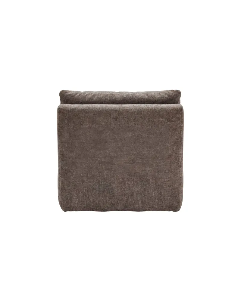 Selar Loungesessel ohne Armlehnen in Braun, Polyester-Samt, Ansicht 3