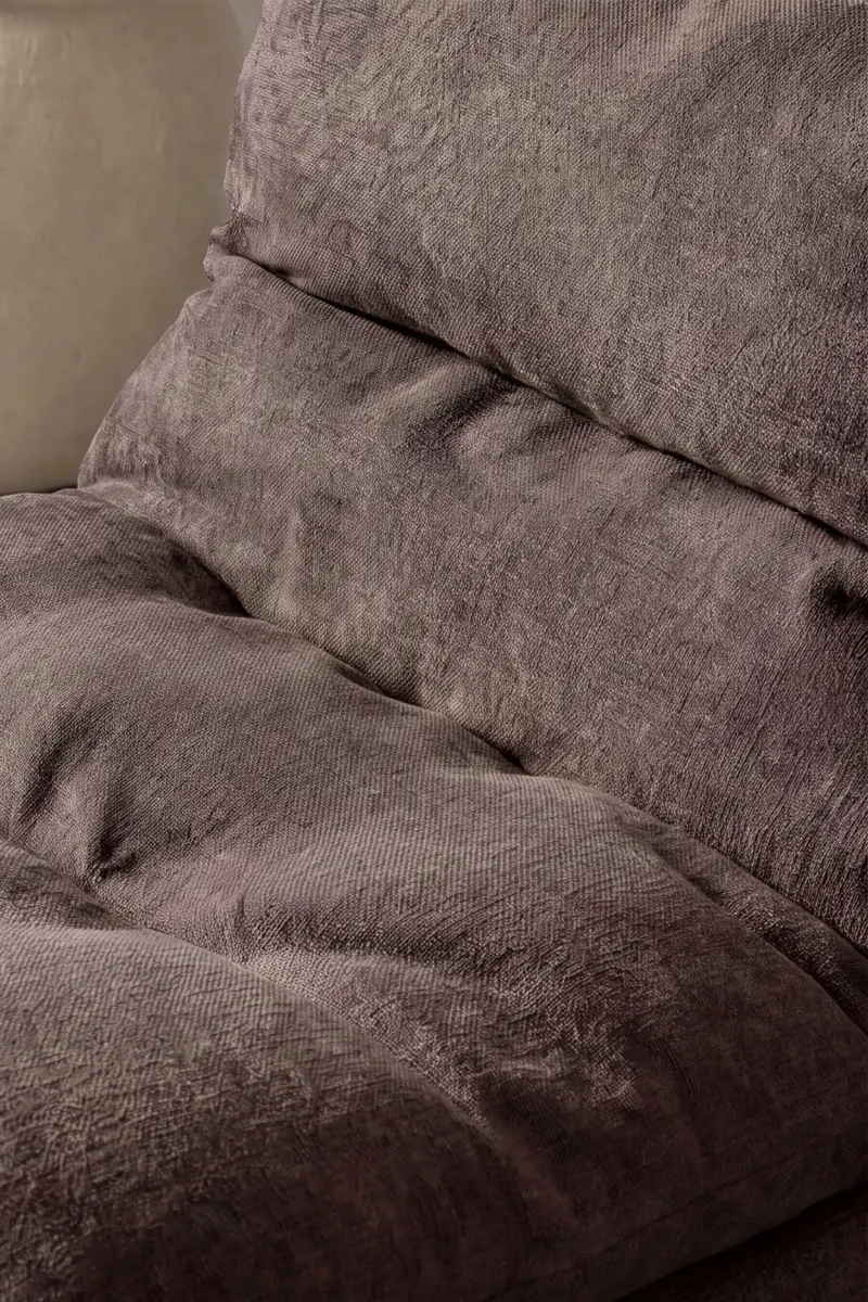 Selar Loungesessel ohne Armlehnen in Braun, Polyester-Samt, im Wohnraum, Ansicht 3