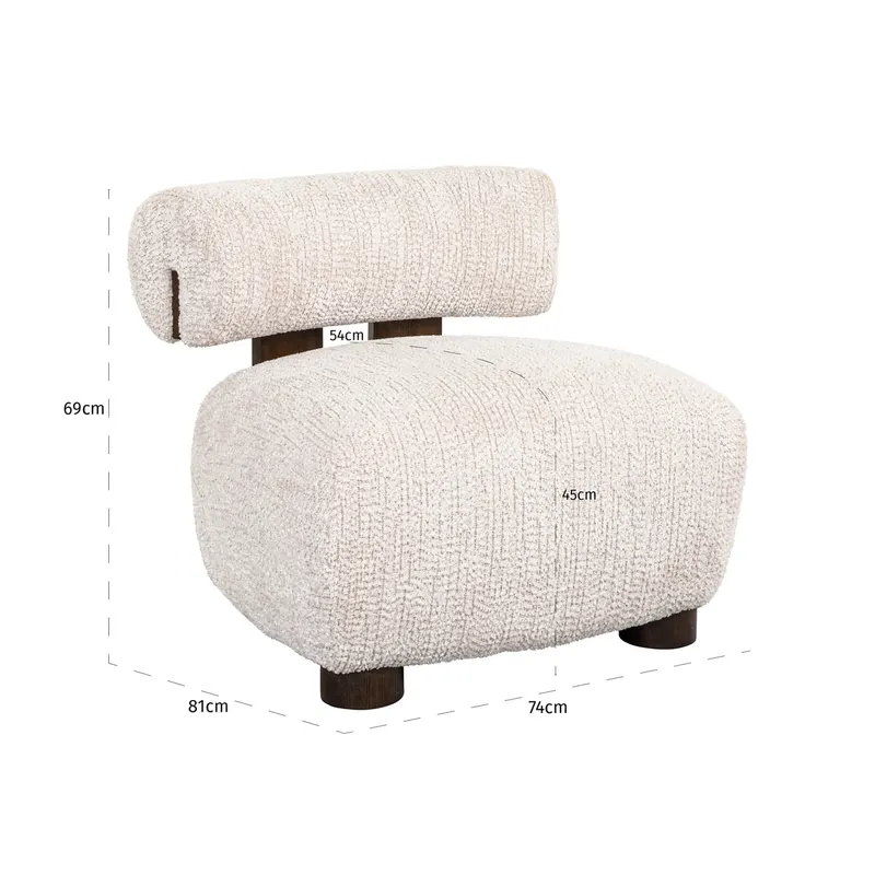 Sessel Arabella, Lovely cream von Richmond Interiors, Maßzeichnung 10