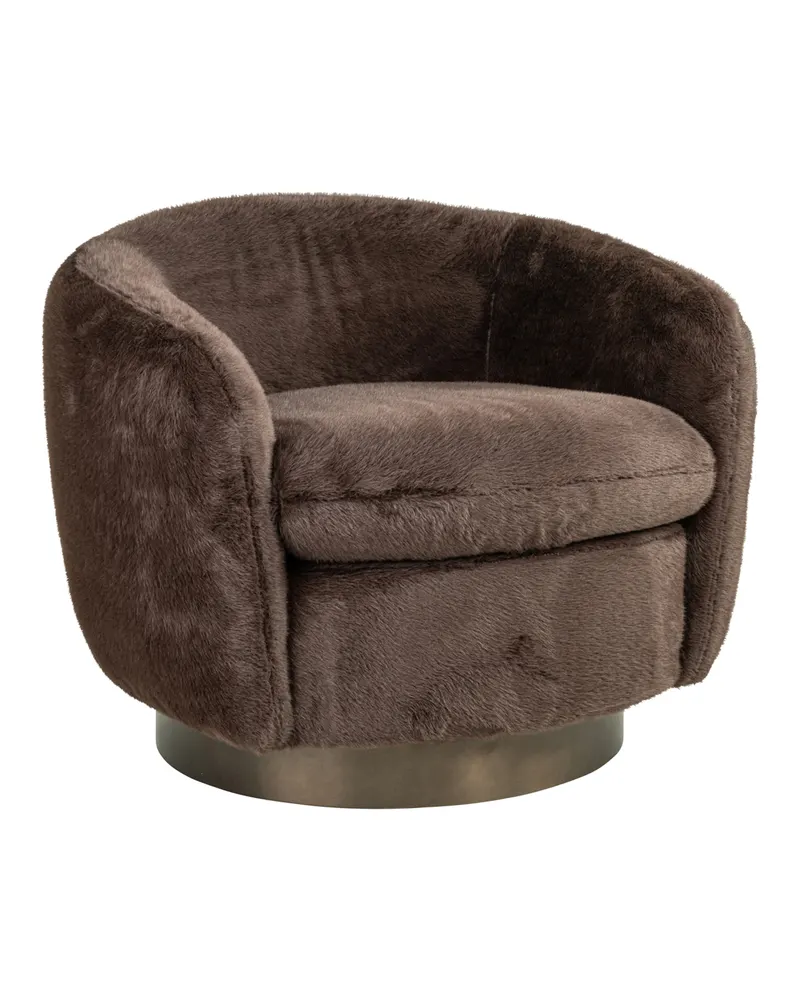 Sessel Colmar, Chocolat fluffy, drehbar von Richmond Interiors, Produktansicht 3