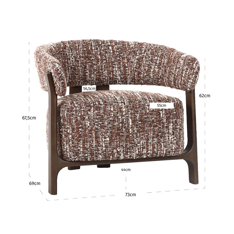 Sessel Dalara, Hazel von Richmond Interiors, Maßzeichnung 6