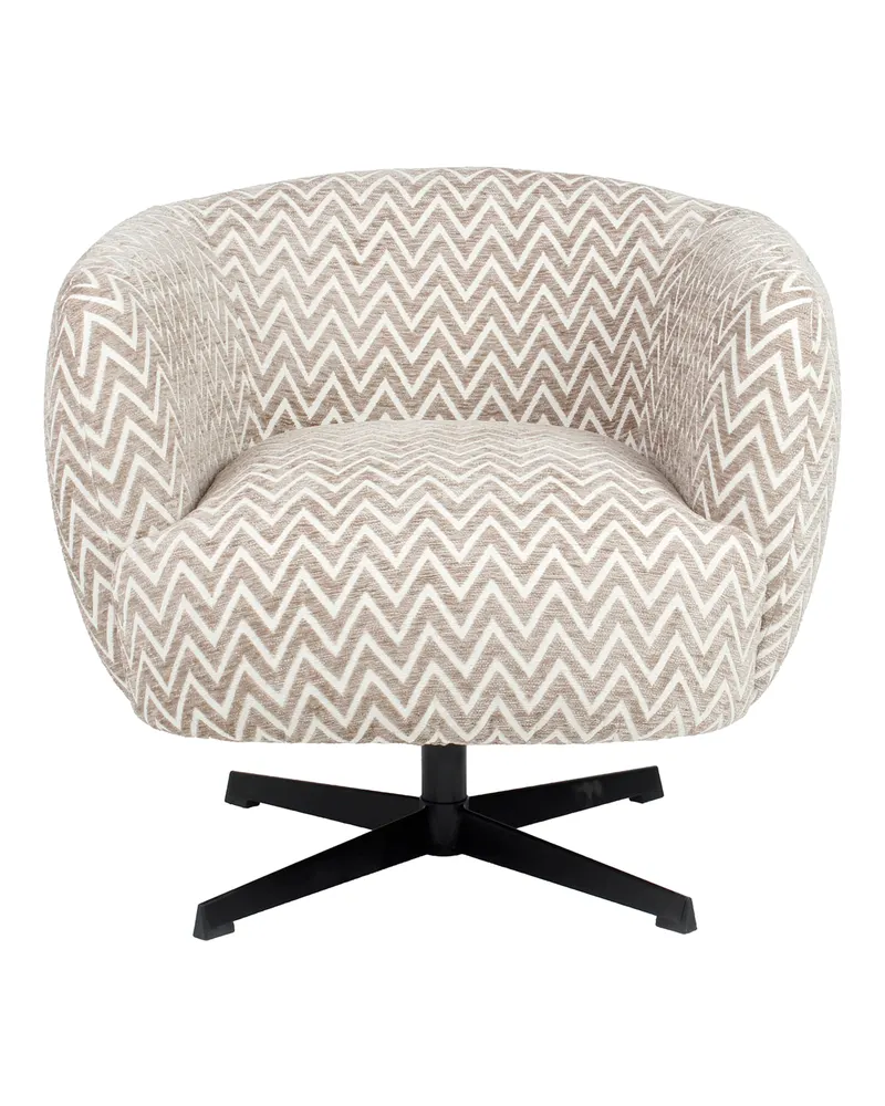 Sessel Estelle, Sand chevron, drehbar von Richmond Interiors