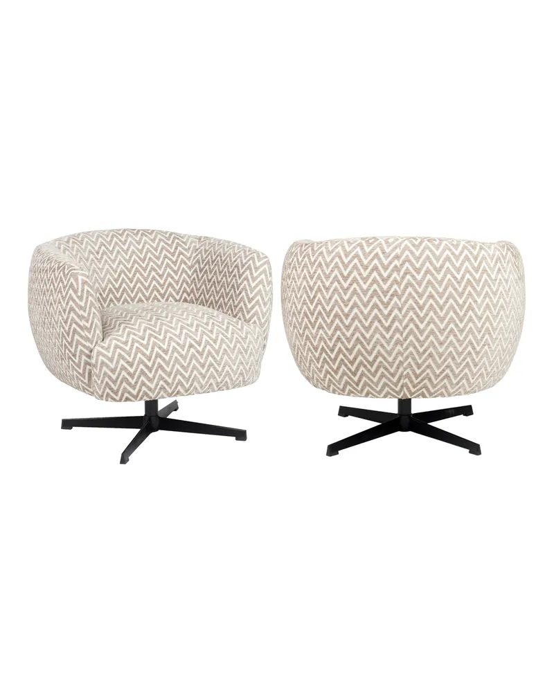 Sessel Estelle, Sand chevron, drehbar von Richmond Interiors, Produktansicht 2