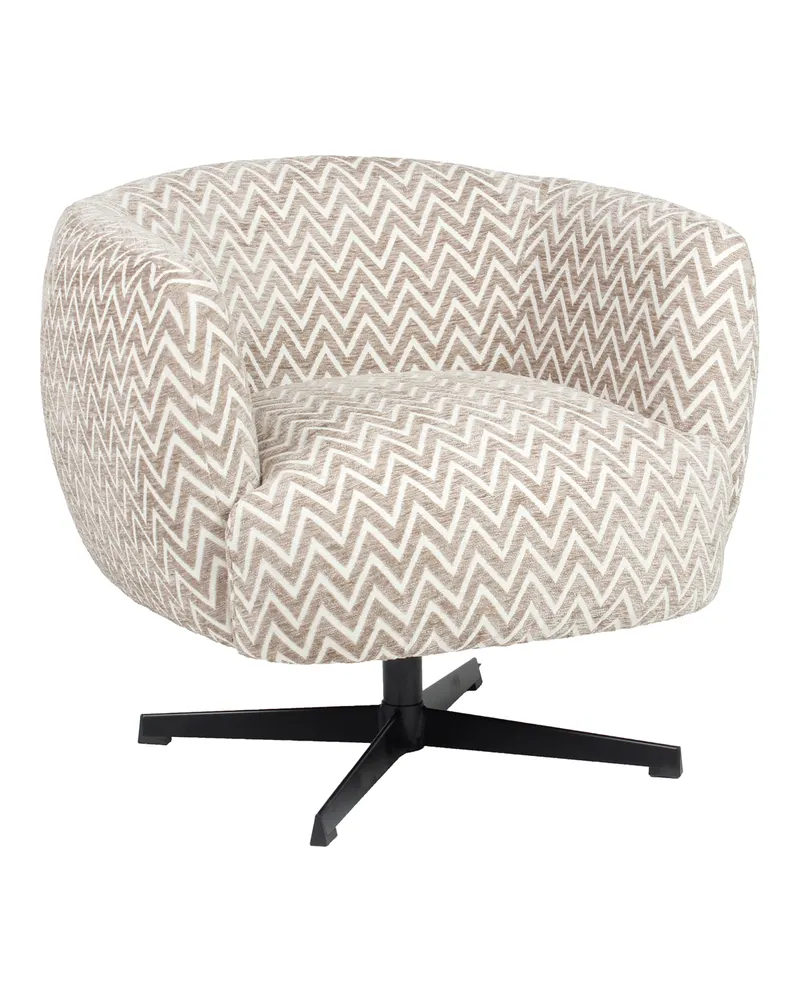 Sessel Estelle, Sand chevron, drehbar von Richmond Interiors, Produktansicht 3