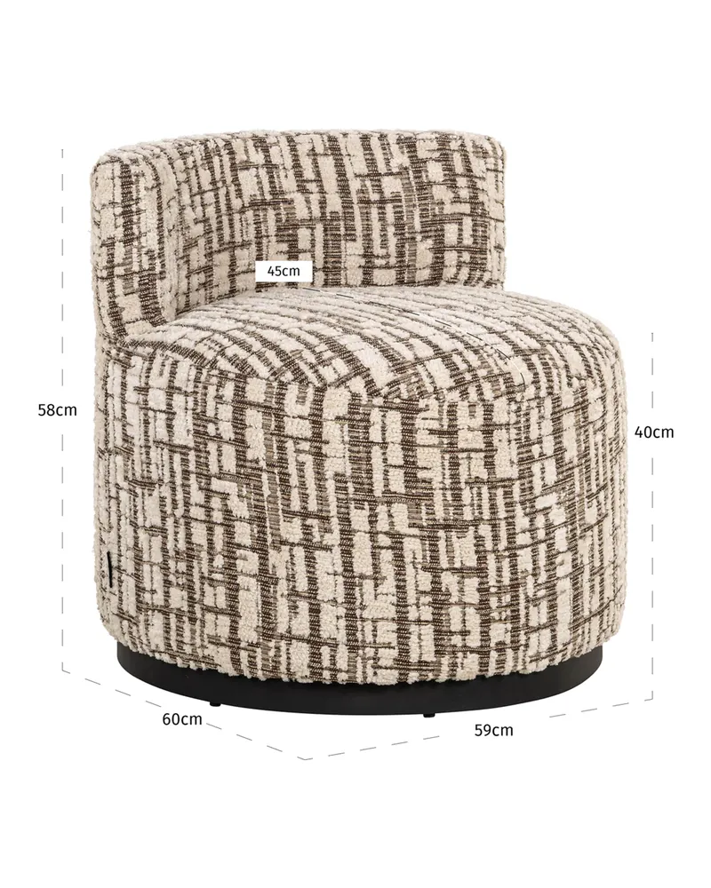 Sessel Franny, Creme von Richmond Interiors, Produktansicht 8
