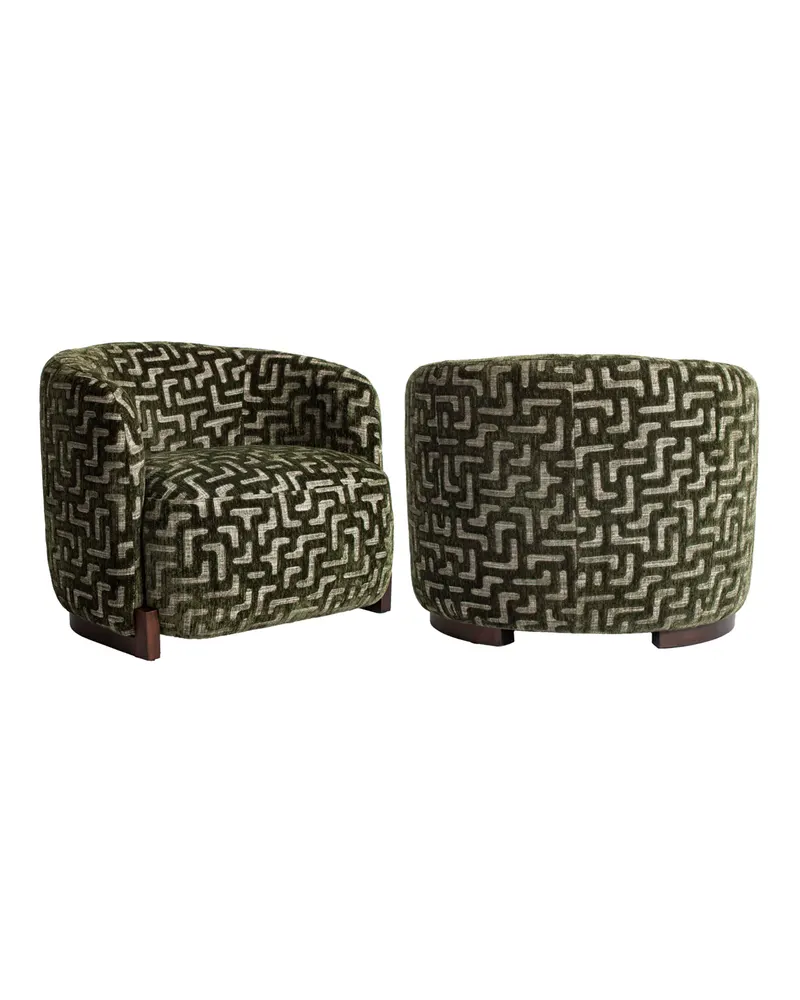 Sessel Hannah, Moss labyrinth, feuerhemmend von Richmond Interiors, Produktansicht 2