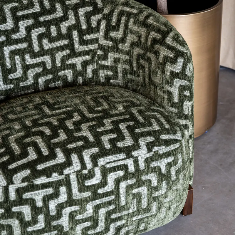 Sessel Hannah, Moss labyrinth, feuerhemmend von Richmond Interiors, Wohnbeispiel 7, im Wohnraum
